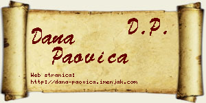 Dana Paovica vizit kartica